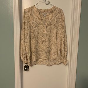 NWOT 1X Ava and Viv Print Blouse